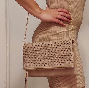 Tan & Gold Clutch Purse